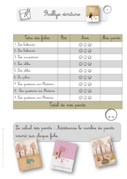 Le filou de la forêt. Rallye écriture ou fiches de production écrite sur un album.