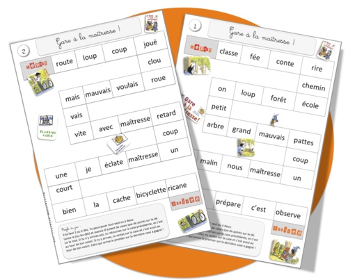 Jeux de l'oie "Gare à la maîtresse !"