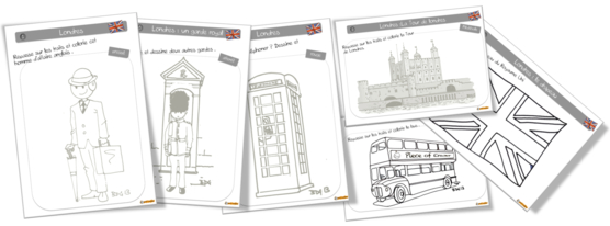 Coloriages : Londres à la bout de gomme