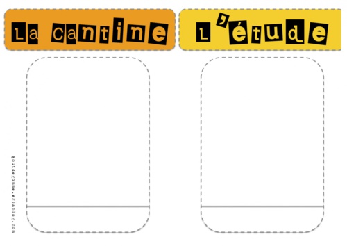 Responsabilités, cantine et étude - affichages