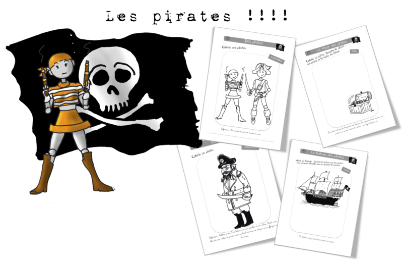Coriages -anticoloriages : les pirates