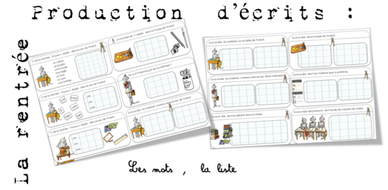Rituels : production d'écrits . La rentrée