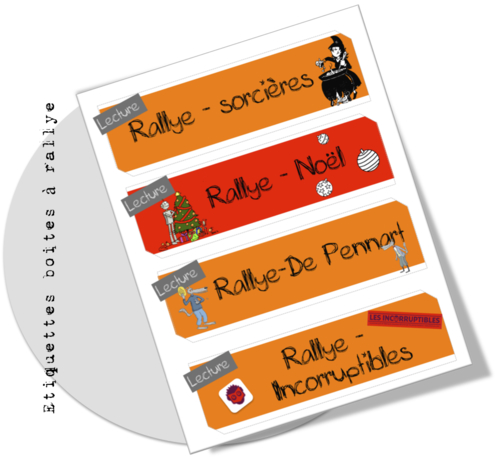 Etiquettes boites à rallye-lecture