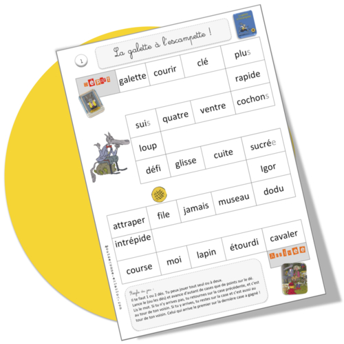 Jeu de l'oie : la galette à l'escampette