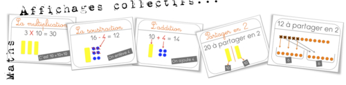 Maths : affichages collectifs des opérations