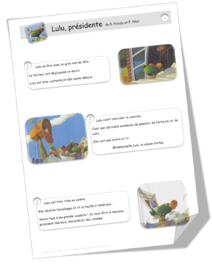 Lulu présidente version CP et petite pièce de théatre sur l'album.