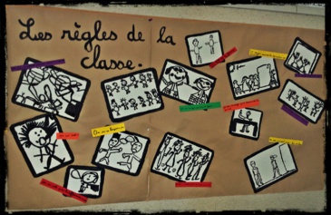 Photo des règles de vie de la classe