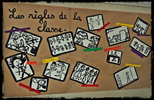Photo des règles de vie de la classe
