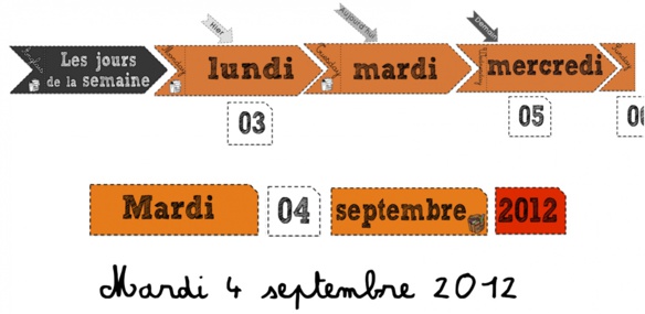 Calendrier-étiquettes
