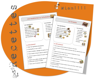 9 recettes de cuisine...avec ma classe.