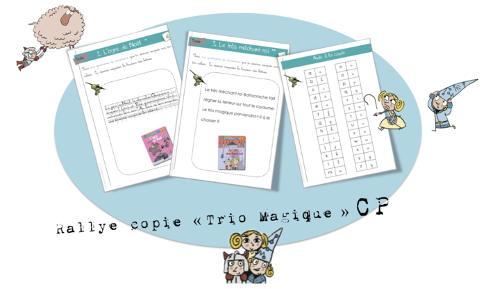 Rallye copie : Le trio Magique . CP