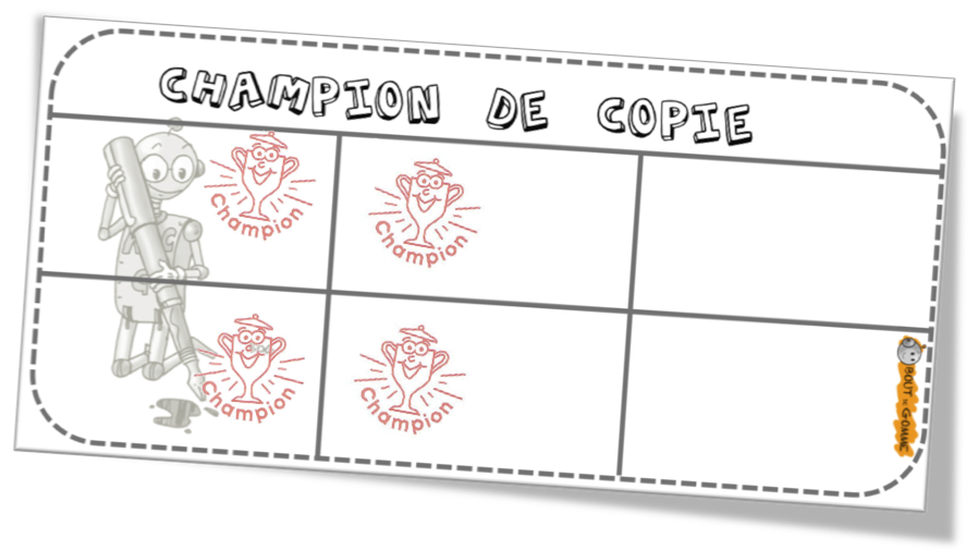 Champion de copie et comportement