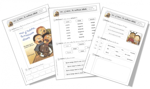 Exercices "Moi j'adore, la, maîtresse déteste ..." CP