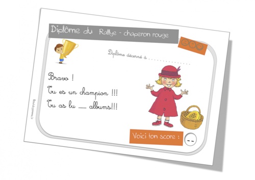 Diplôme du rallye-chaperon rouge