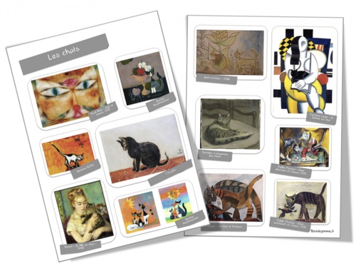 Fiches artistes sur les chats