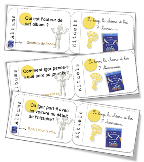 Cartes albums : Le loup, la chèvre et les 7 chevreaux