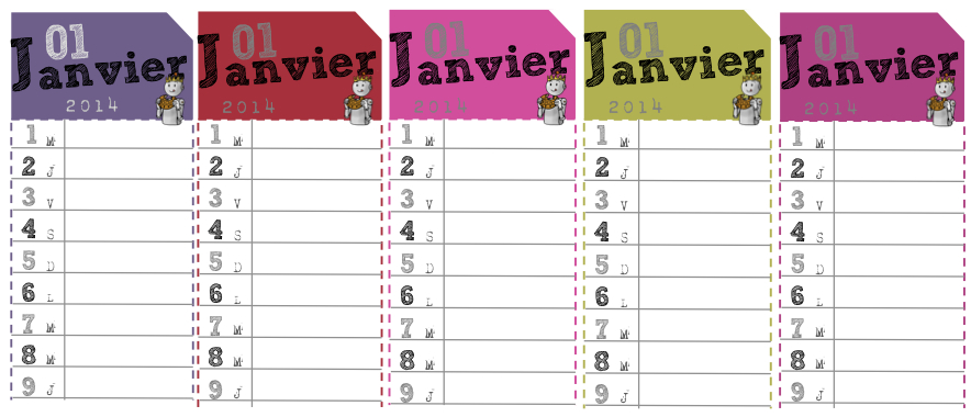 Calendrier perpétuel ou non . Français et Anglais