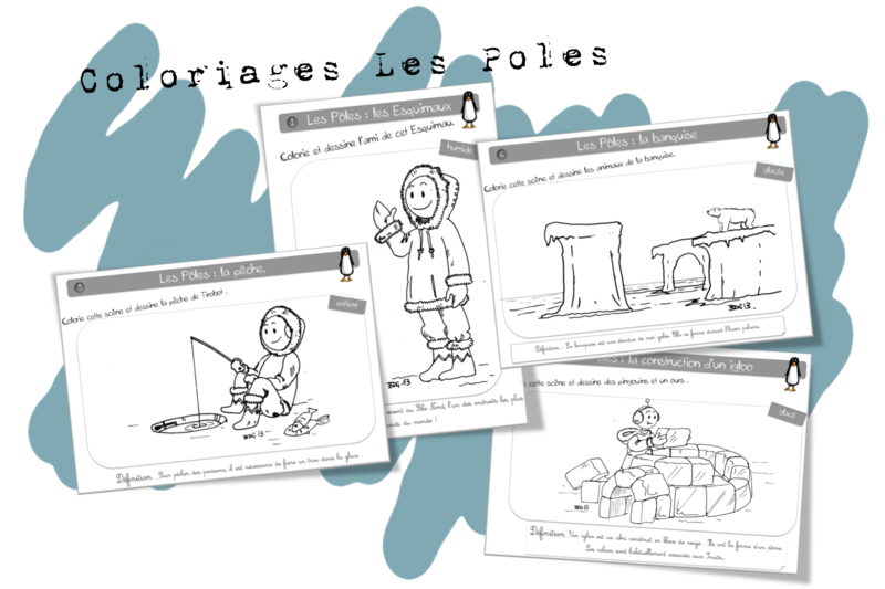 Coloriages : les pôles