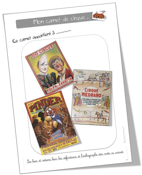 Coloriage-vocabulaire autour du cirque