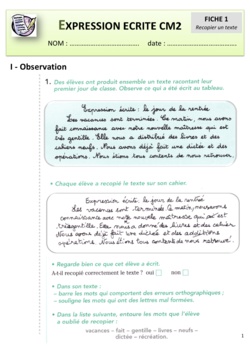 Expression écrite CM1-CM2