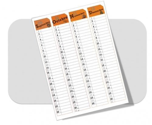 Calendrier pour la classe