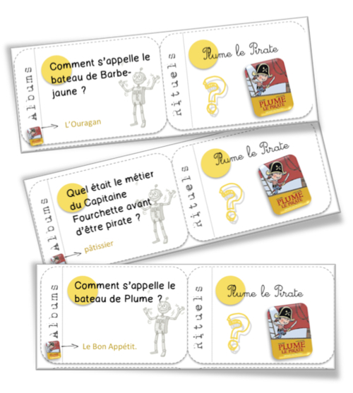 Cartes-albums : Plume le Pirate