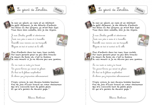 Poésie : le géant de Zéralda