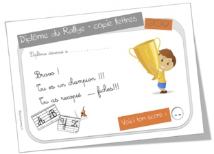 Diplomes pour les rallyes