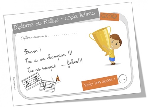 Diplomes pour les rallyes